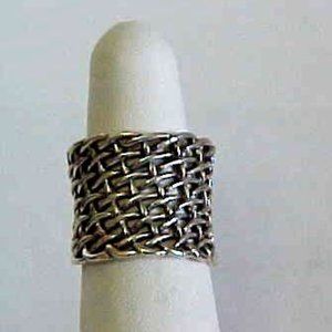 Sterling Silver Basket Weave Ring
